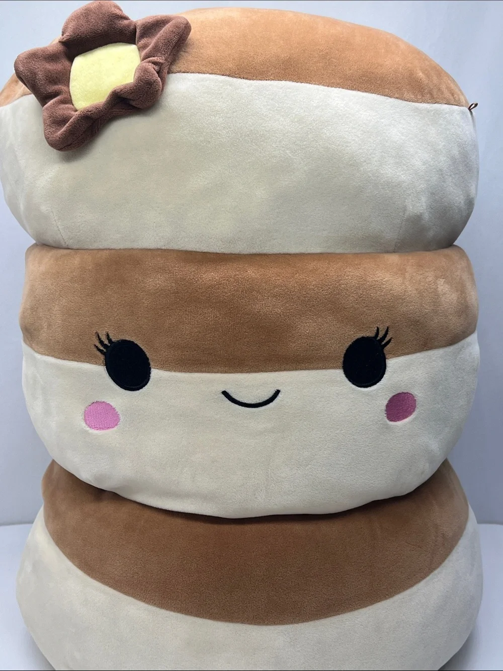 Squishmallows Stacked Macaron Plush in Cream, Brown and Pink